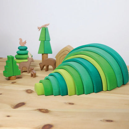 Grimm's - Element - Tunnel Forest Green - 12 Pieces
