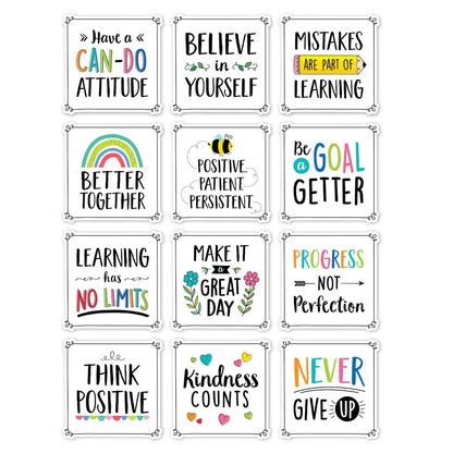 Positive Mindset 10" Designer Cut-Outs - 12 Pieces