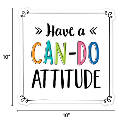 Positive Mindset 10" Designer Cut-Outs - 12 Pieces