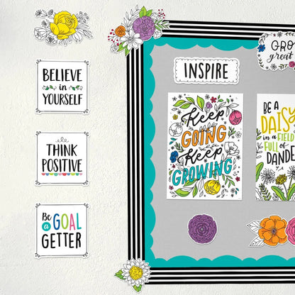 Positive Mindset 10" Designer Cut-Outs - 12 Pieces