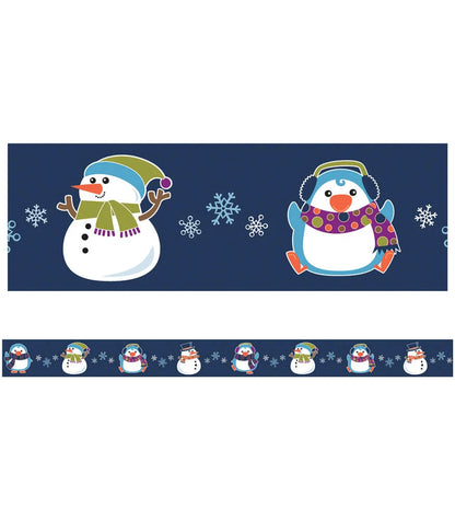 Winter Fun Straight Bulletin Board Borders - 12 Strips