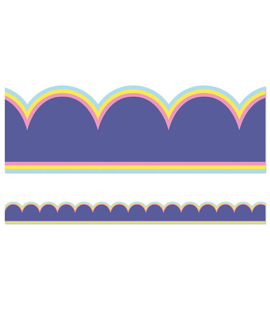 Bandeau de tableau d'affichage festonné, touche de violet