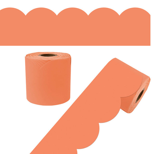 65' Mango Rolled Scalloped Bulletin Board Trim