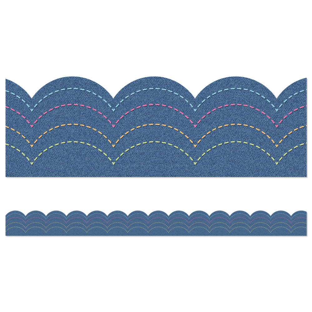 Denim Scalloped Bulletin Board Trim