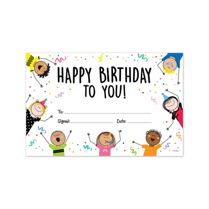 Stick Kids Happy Birthday Awards - 30 Pieces