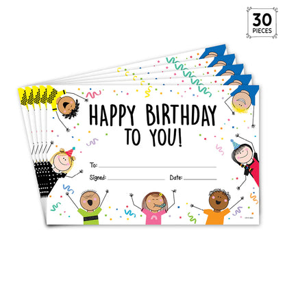 Stick Kids Happy Birthday Awards - 30 Pieces