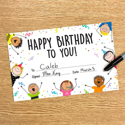 Stick Kids Happy Birthday Awards - 30 Pieces