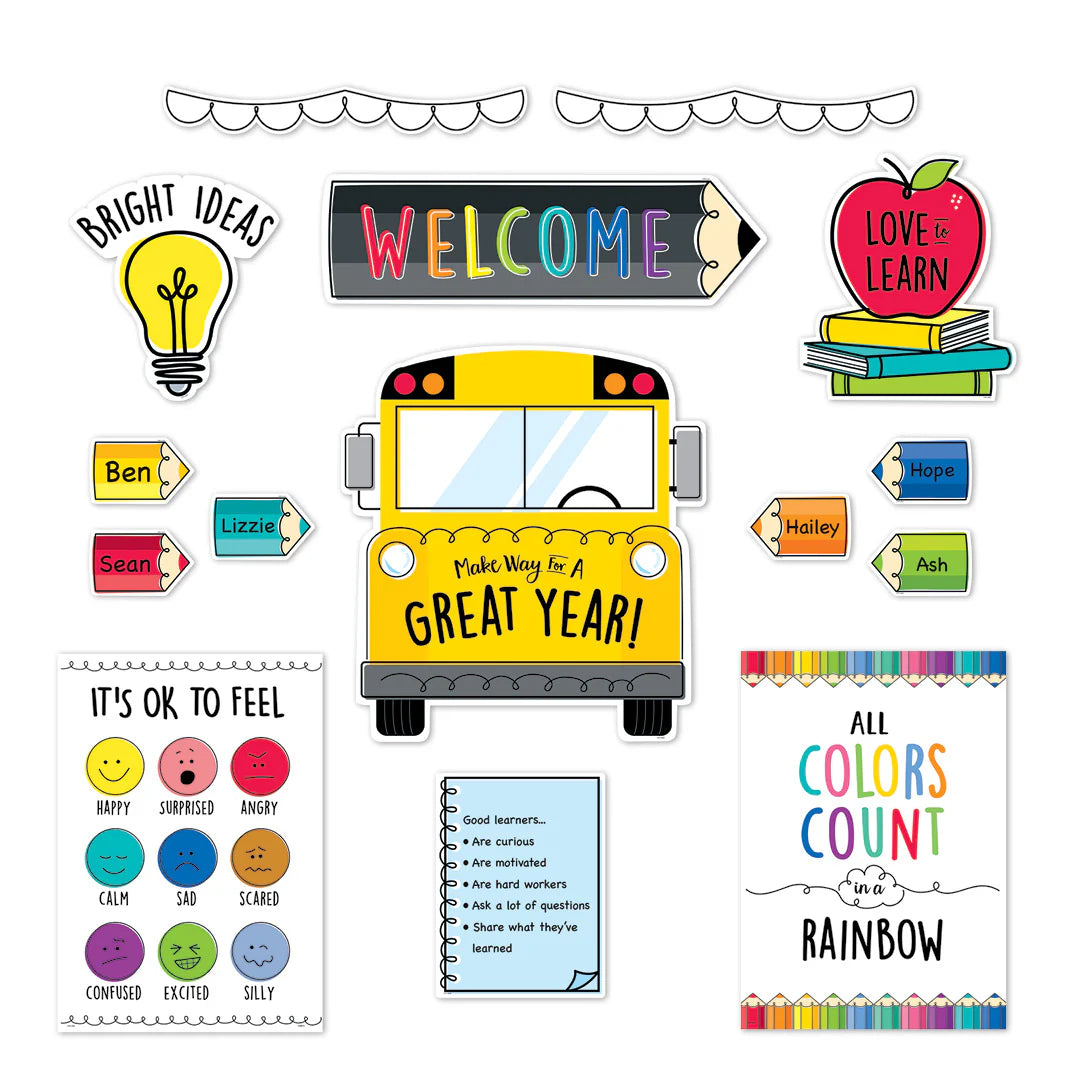 Ready for School Bulletin Board Set - 41 Pieces