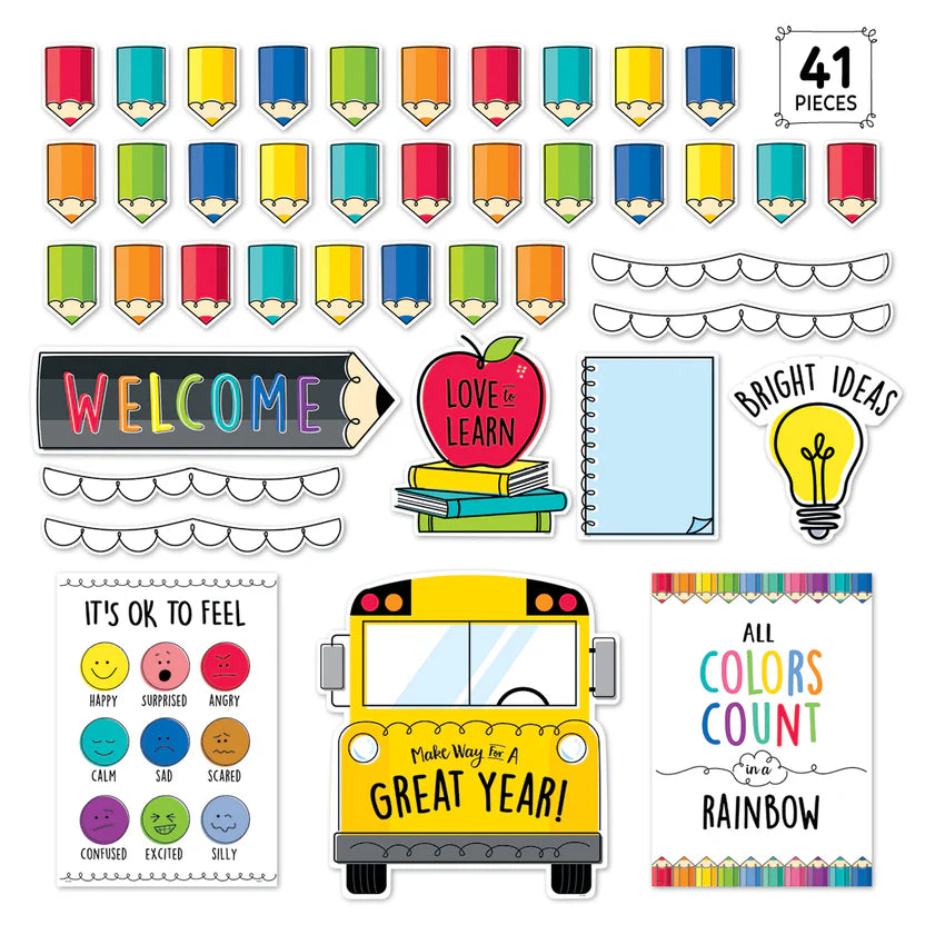 Ready for School Bulletin Board Set - 41 Pieces