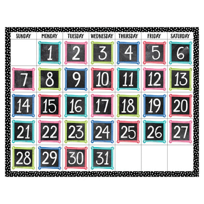 Chalk It Up! Colourful Chalk Calendar Days - 35 Pieces