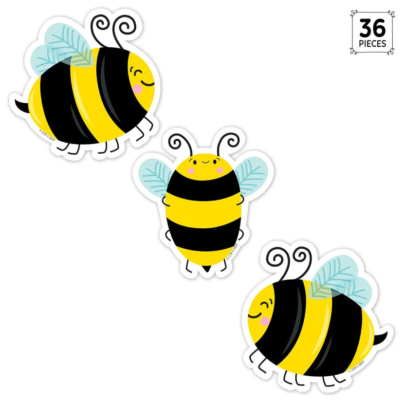 Bees 3" Designer Cut-Outs - 36 Pieces