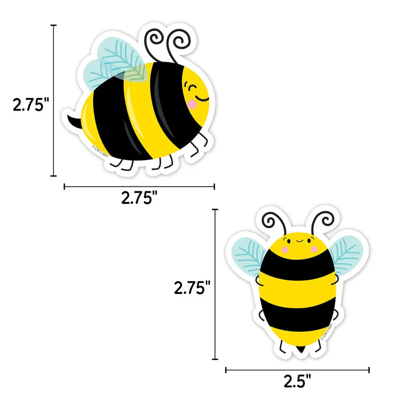 Bees 3" Designer Cut-Outs - 36 Pieces