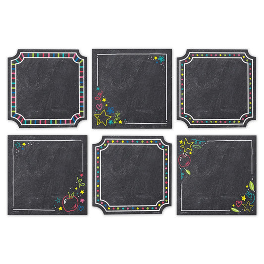 Colourful Chalk Cards 6" Designer Cut-Outs - 36 Pieces