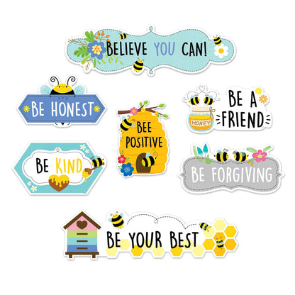 Busy Bees Bee Positive Mini Bulletin Board Set - 13 Pieces