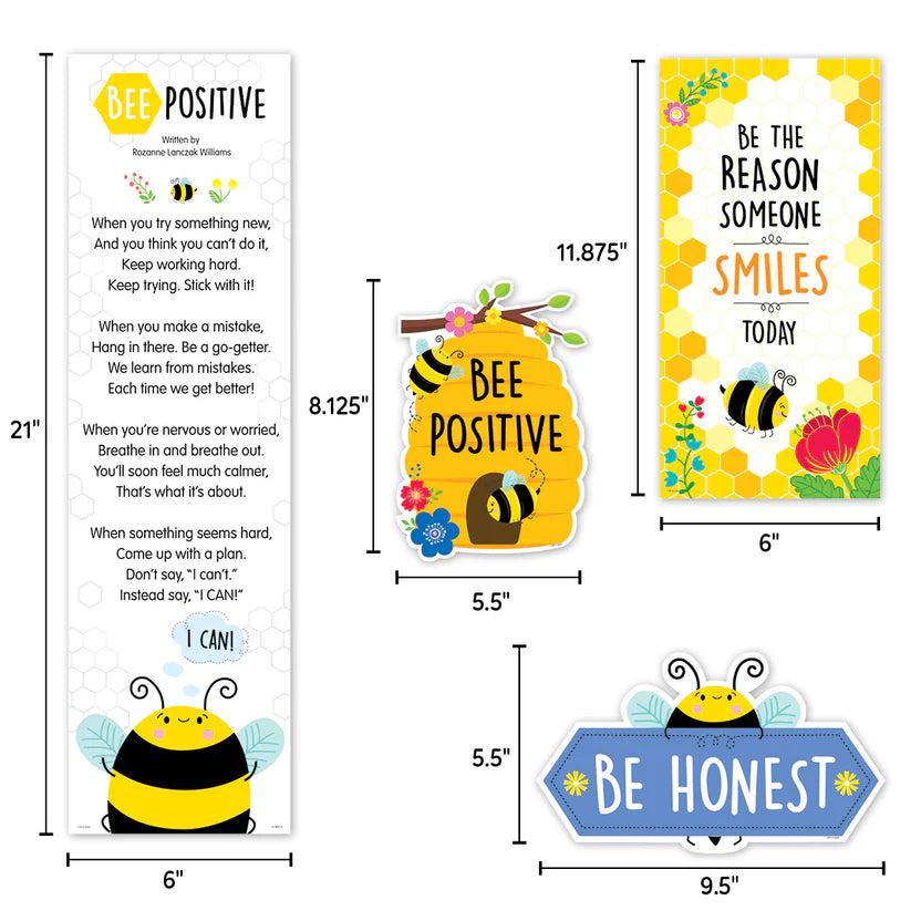 Busy Bees Bee Positive Mini Bulletin Board Set - 13 Pieces