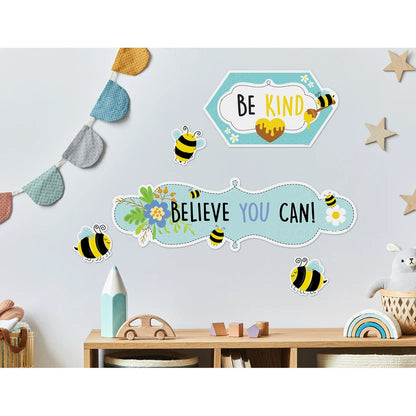 Busy Bees Bee Positive Mini Bulletin Board Set - 13 Pieces