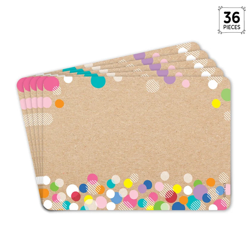 Krafty Pop Colourful Kraft Bubbles Labels - 36 Pieces