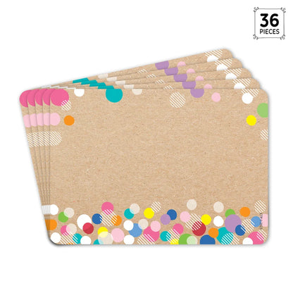 Krafty Pop Colourful Kraft Bubbles Labels - 36 Pieces