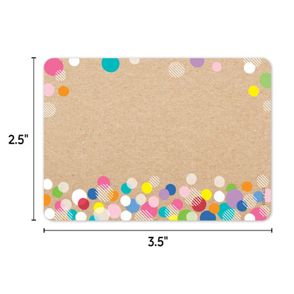Krafty Pop Colourful Kraft Bubbles Labels - 36 Pieces