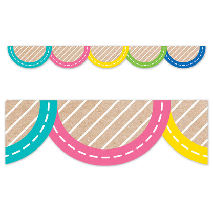 Krafty Pop Colourful Kraft Jumbo Scallops EZ Border Trimmers - 24"