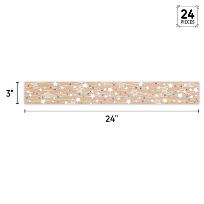 Krafty Pop Colourful Kraft Stars on Strings EZ Border Trimmers - 24"