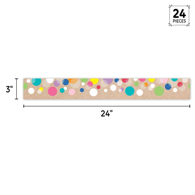Krafty Pop Colourful Kraft Bubbles EZ Border Trimmers - 24"