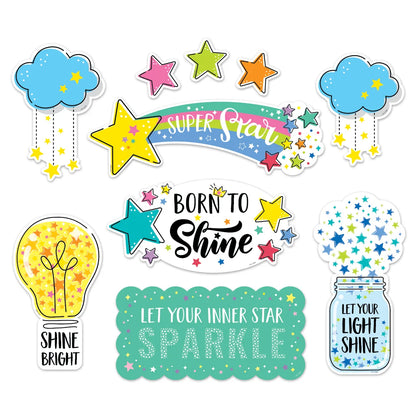 Star Bright Positive Thinking Mini Bulletin Board Set - 23 Pieces