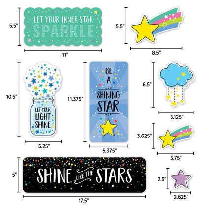 Star Bright Positive Thinking Mini Bulletin Board Set - 23 Pieces