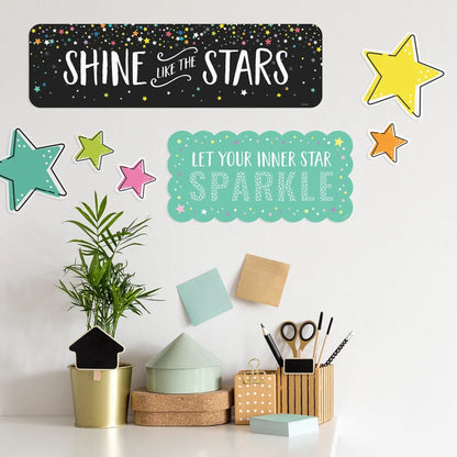 Star Bright Positive Thinking Mini Bulletin Board Set - 23 Pieces