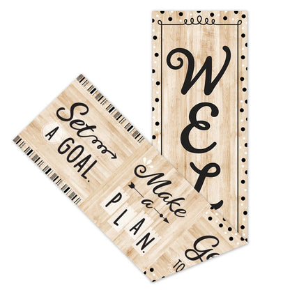 Black, White and Wood Welcome Banner