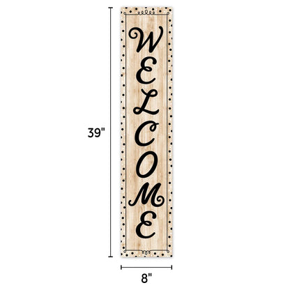 Black, White and Wood Welcome Banner