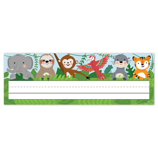 Jungle Friends Name Plates - 36 Pieces