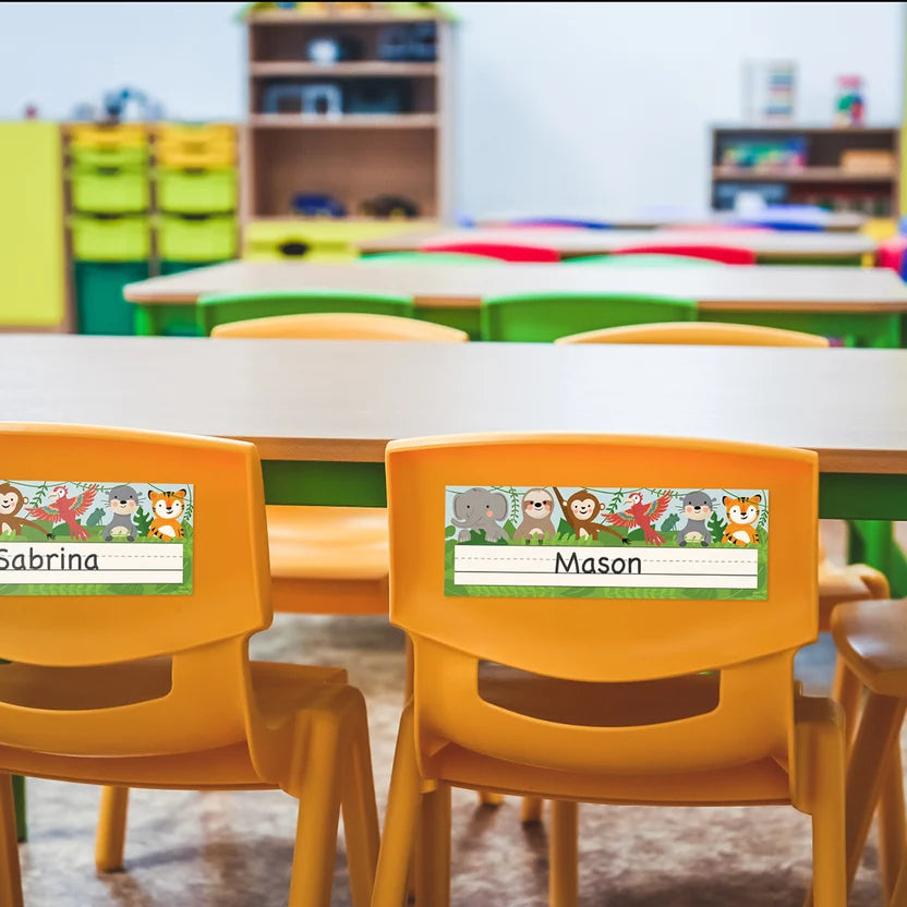 Jungle Friends Name Plates - 36 Pieces