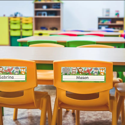 Jungle Friends Name Plates - 36 Pieces