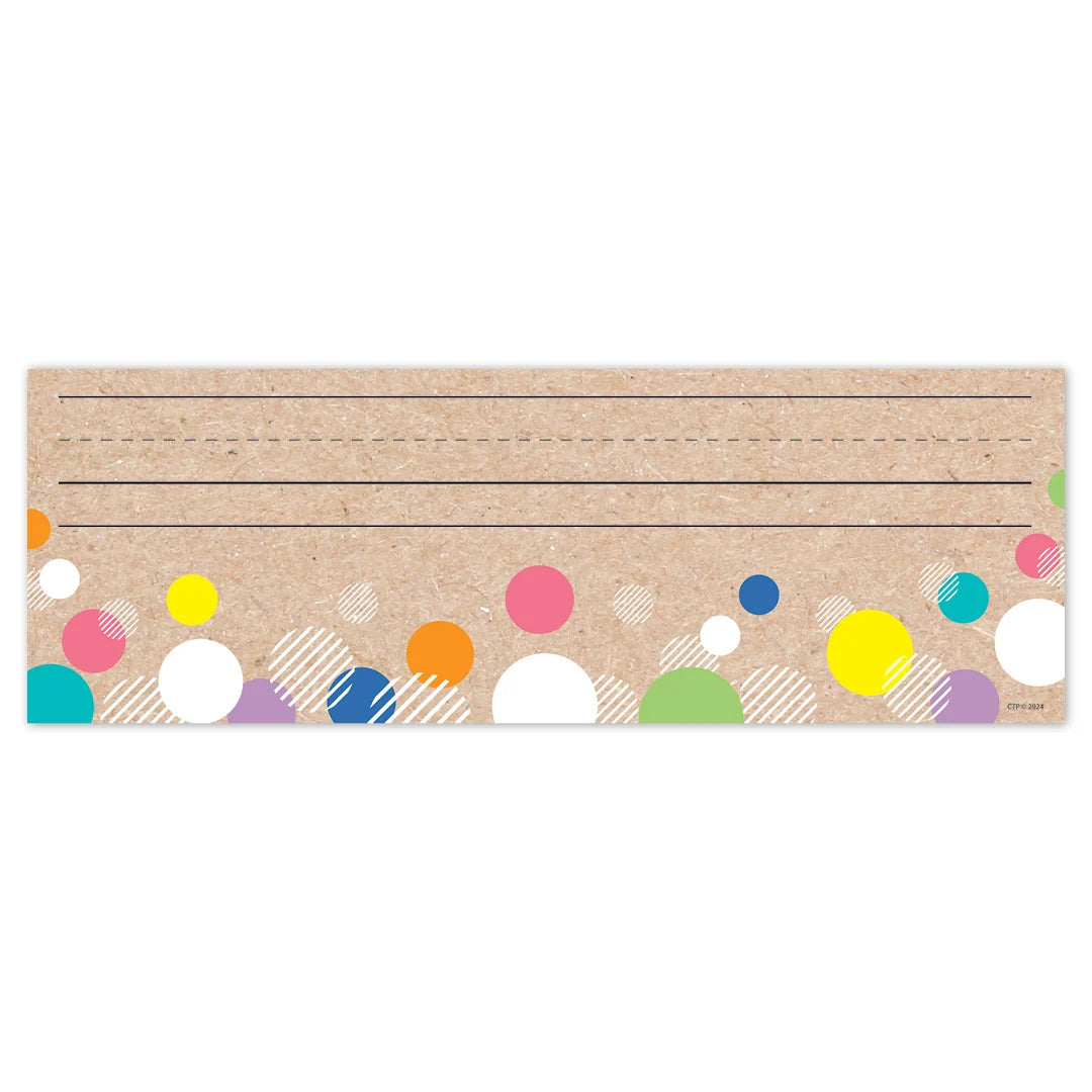 Krafty Pop! Colourful Kraft Bubbles Name Plates - 36 Pieces