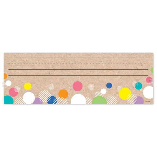 Krafty Pop! Colourful Kraft Bubbles Name Plates - 36 Pieces