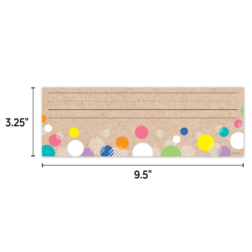 Krafty Pop! Colourful Kraft Bubbles Name Plates - 36 Pieces