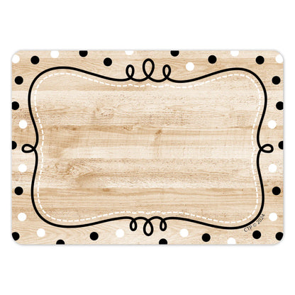 Loop-de-Dots on Wood Labels
