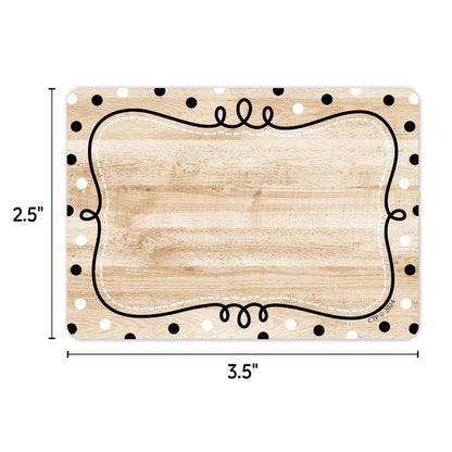 Loop-de-Dots on Wood Labels