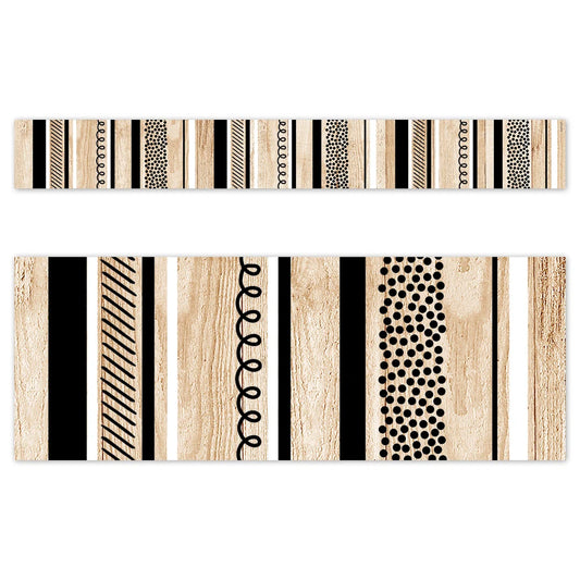 Stripes and Doodles on Wood EZ Border Trimmers - 24"