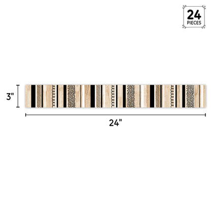 Stripes and Doodles on Wood EZ Border Trimmers - 24"
