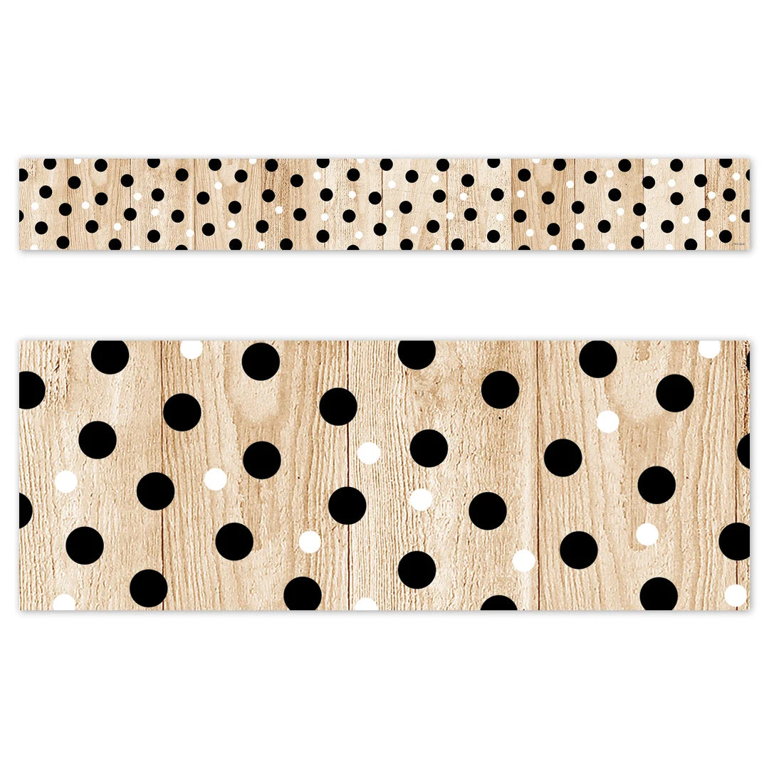Polka Dots on Wood EZ Border Trimmers - 24"
