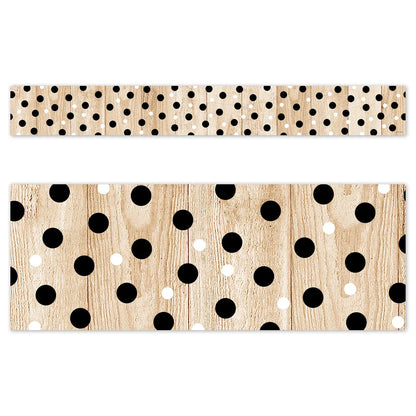 Polka Dots on Wood EZ Border Trimmers - 24"