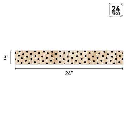 Polka Dots on Wood EZ Border Trimmers - 24"