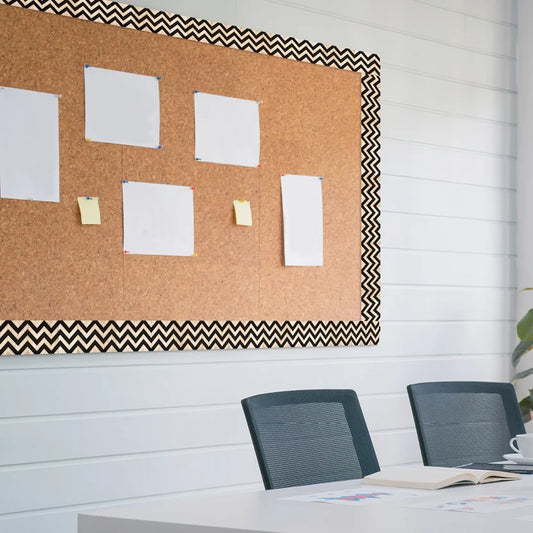 Black and Wood Chevron EZ Border Trimmers - 24"