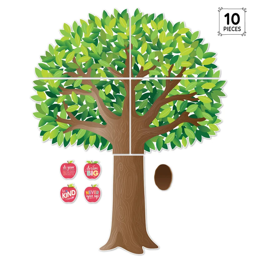 Apple Time Jumbo Tree Bulletin Board Set - 10 Pieces