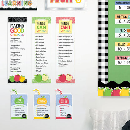 Apple Time Class Management Mini Bulletin Board Set - 23 Pieces