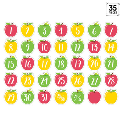 Apples Calendar Days Accents - 35 Pieces