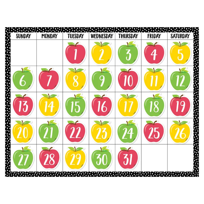 Apples Calendar Days Accents - 35 Pieces
