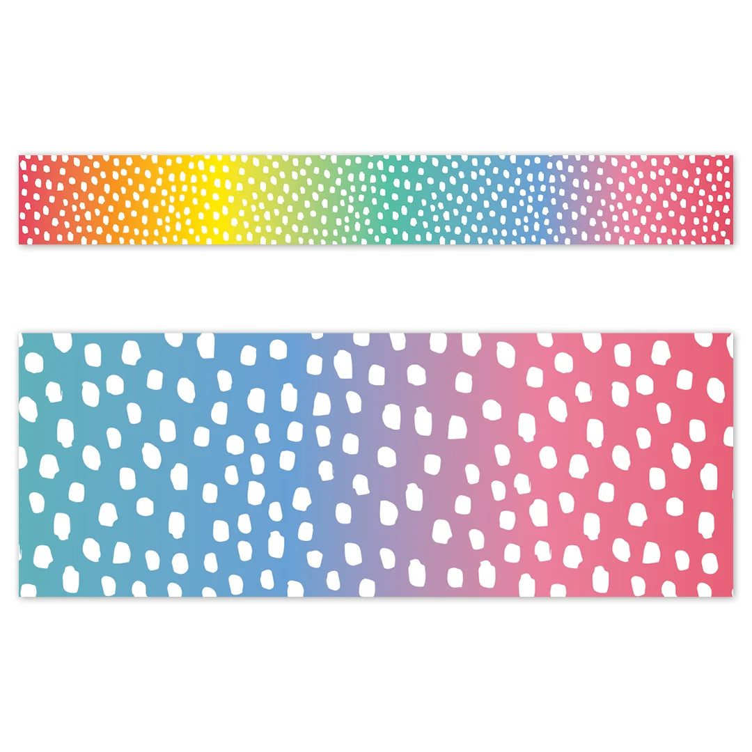 Messy Dots on Rainbow EZ Border Trimmers - 24"
